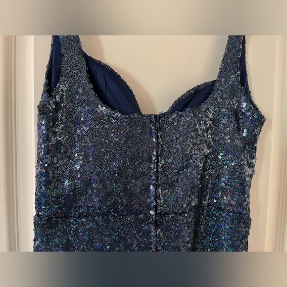 NWOT Brand new! B.Darlin Smoky Blue Sequin Party Dress Juniors 13/14 - Picture 7 of 15
